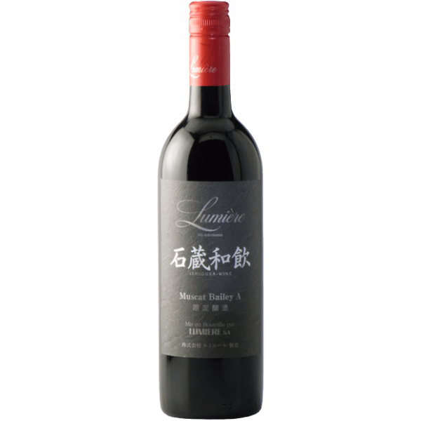 Wein Japan Flasche Muscat Bailey A 2022 Rotwein rot schwarz Ishigura Lumiere
