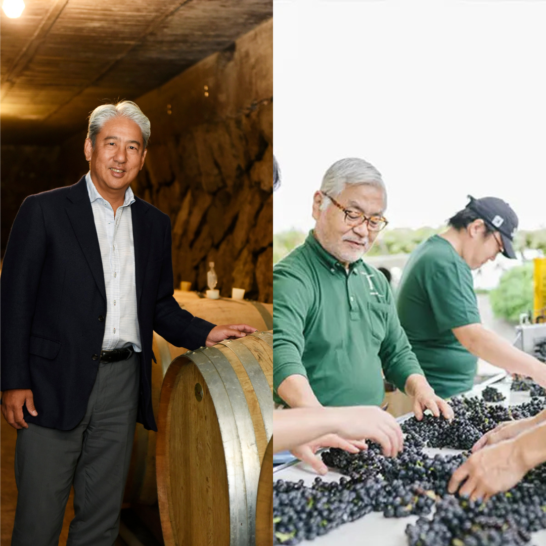 japanische Winzer von Lumière und Marufuji