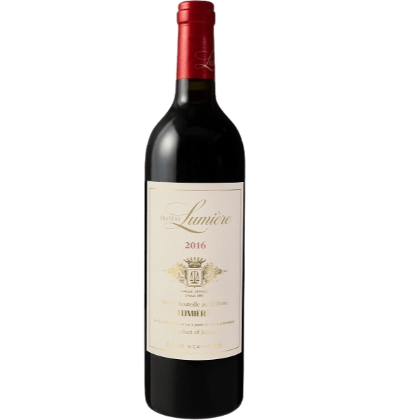 Wein Japan Flasche Cuvée 2016 Rotwein rot schwarz beige Chateau Lumiere Red Lumiere