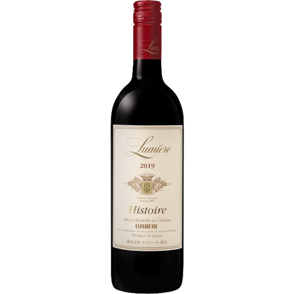 
                  
                    Wein Japan Flasche Cuvee 2019 Rotwein rot schwarz beige Histoire Red Lumiere​
                  
                