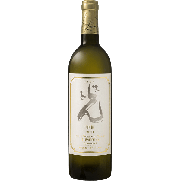 Wein Japan Flasche Koshu 2021 Weisswein gold grün weiss Hikari Koshu Lumiere​