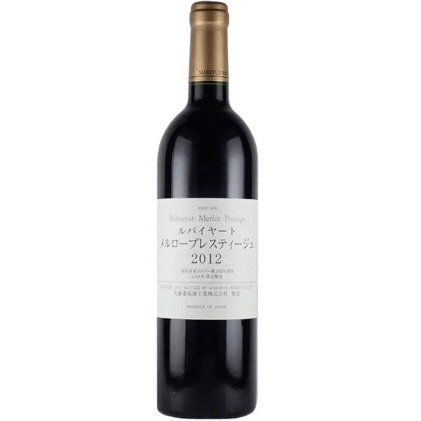 
                  
                    Wein Japan Flasche bronze schwarz weiss Merlot 2012 Rotwein Rubaiyat Merlot Prestige Marufuji​
                  
                