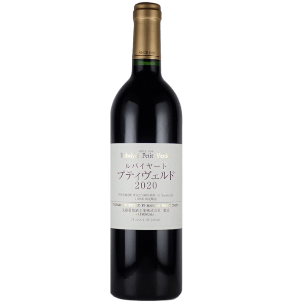 Wein Japan Flasche bronze schwarz weiss Petit Verdot Tannat 2020 Rotwein Rubaiyat Petit Verdot Marufuji
